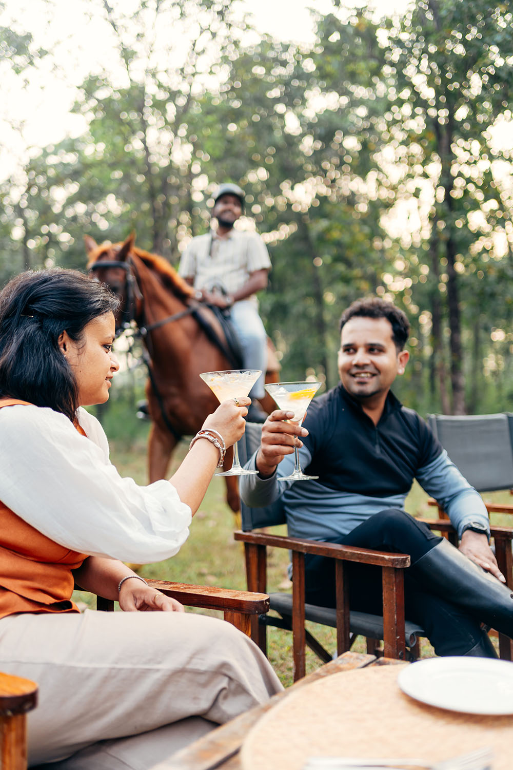 Equestrian Sundowner In The Jungle At Reni Pani Jungle Lodge, Satpura, Madhya Pradesh